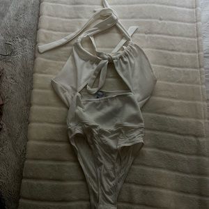 Princess Polly White Cut-Out Bodysuit